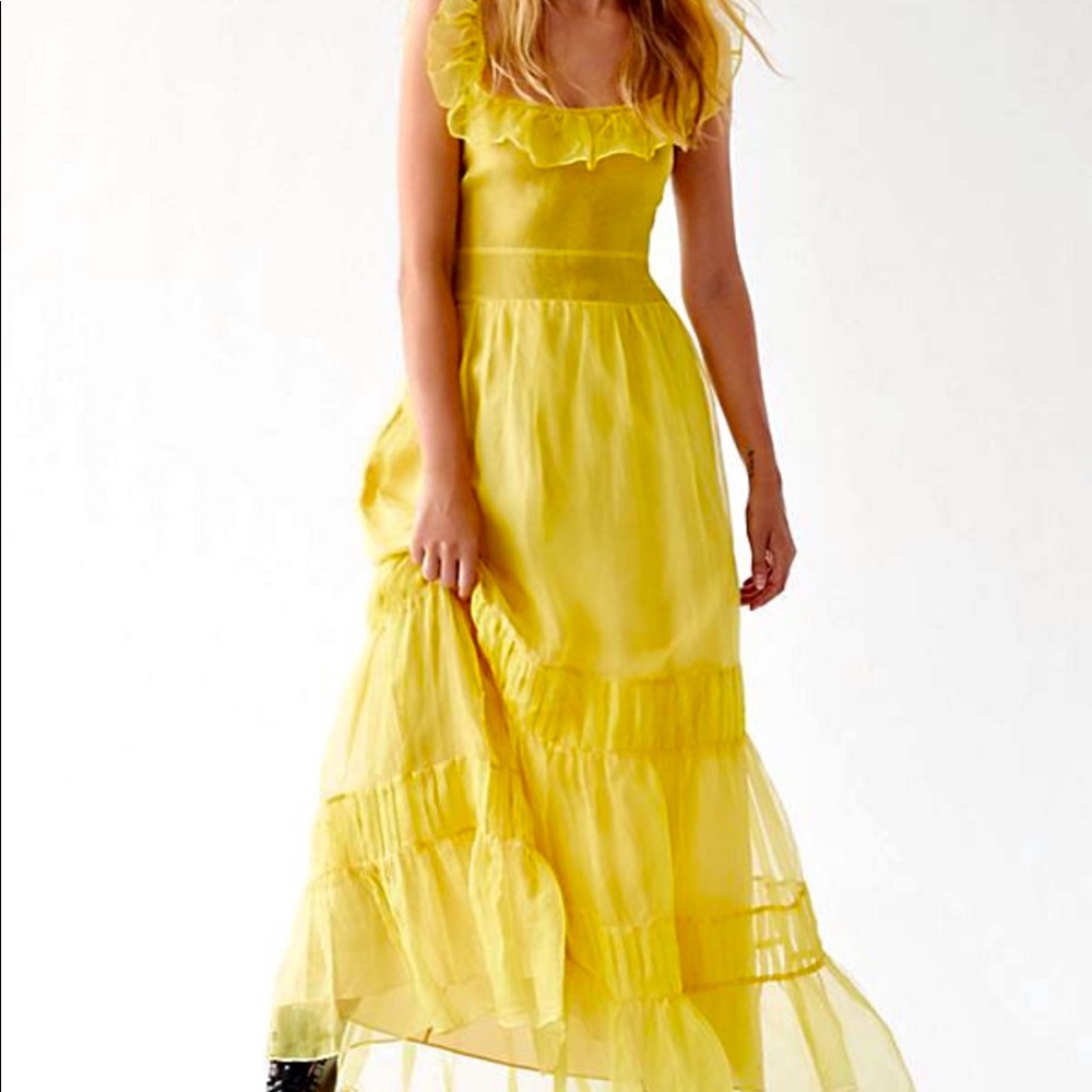 Yellow silk Joanne Loveshackfancy ball gown